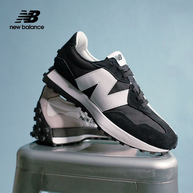 해외] 뉴발란스 327 블랙 화이트 로고 GS 
