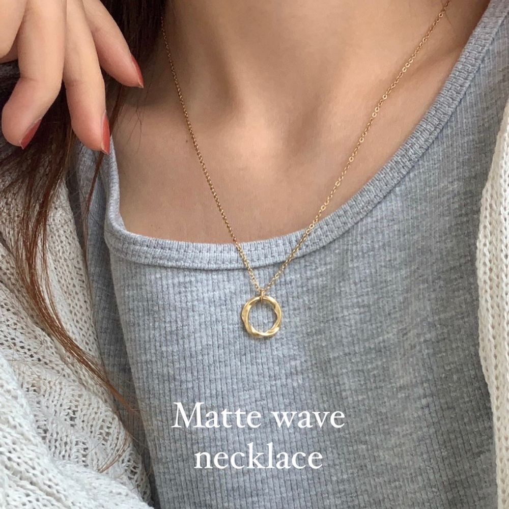 패션 바이 카카오 | [무배] 써지컬스틸 무광 웨이브 코인목걸이 ( 2size )