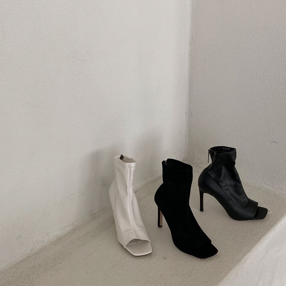 오픈토 스판 하이힐 상세 이미지 2