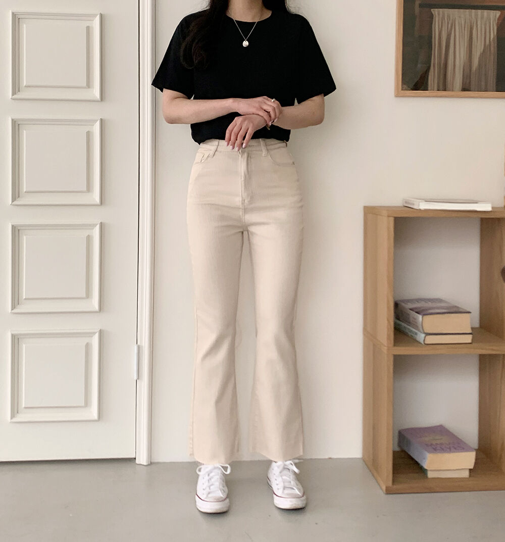 [13col/기본티 추천!!] 이너 코튼 면 기본 파스텔 무지 라운드 반팔 티셔츠 상세 이미지 23